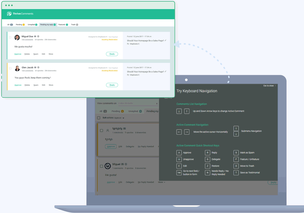 Comments Moderation Dashboard Comments Moderation Dashboard Example