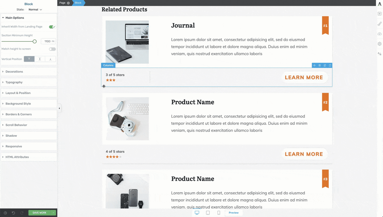 Ungroup elements to make element specific modifications