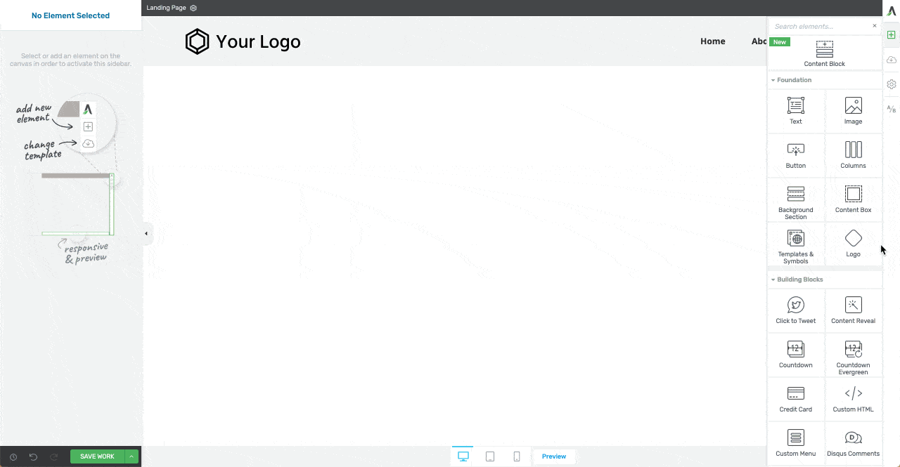 Create your Background Section