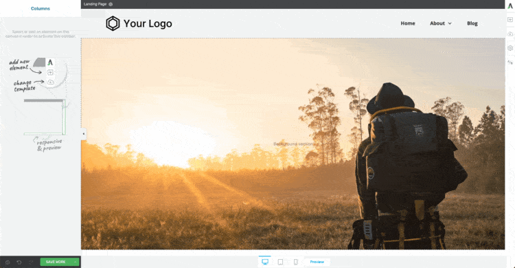 Set up your column elements