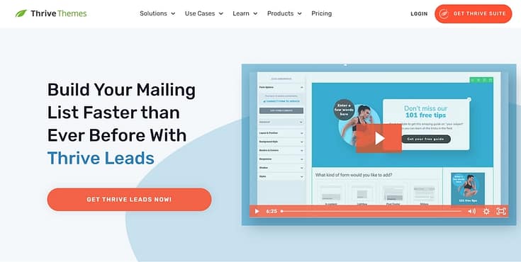 Thrive Leads, the best lead-generation plugin