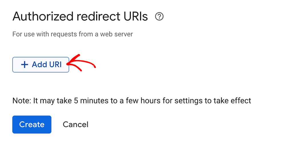 Enter redirect URLs while creating a client ID