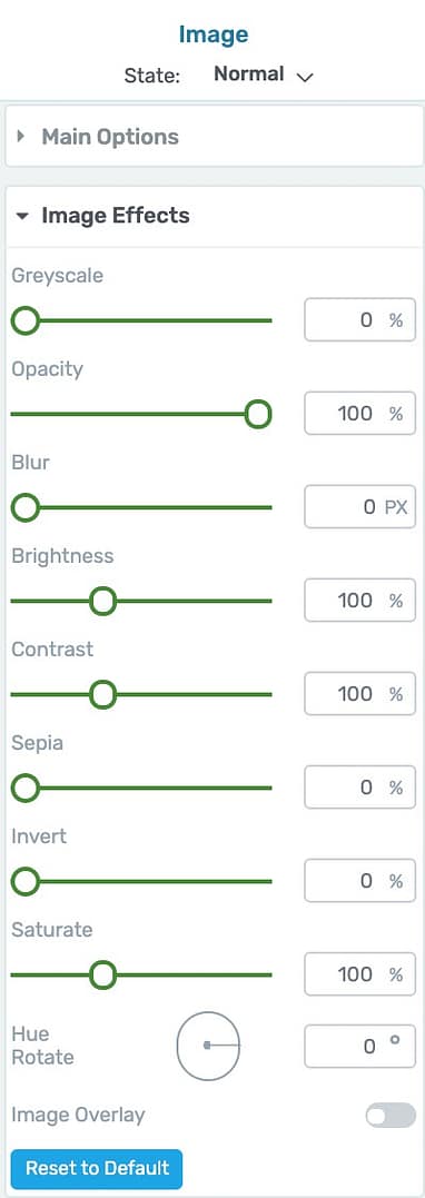 Image Effects Sidebar