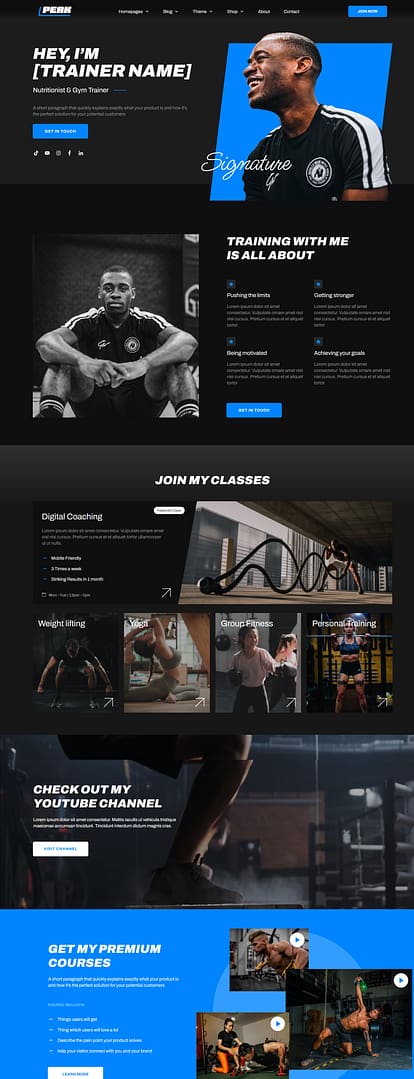 Peak Gym Theme for WordPress