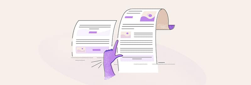 Different page layouts