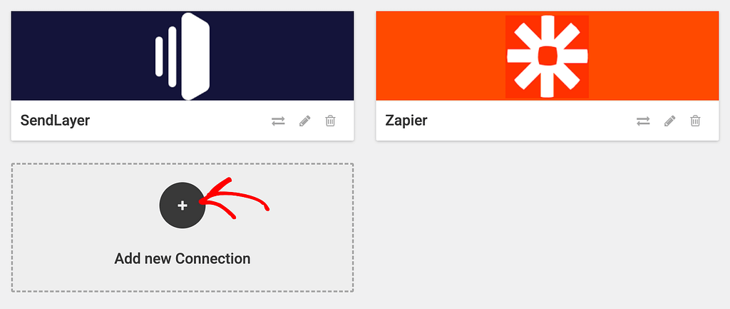 click on the block to add more connections in Thrive Dashboard.