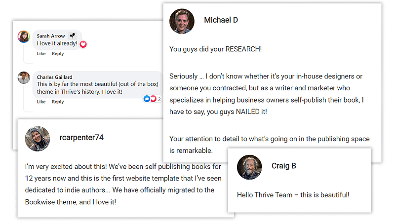 Positive Bookwise theme reviews