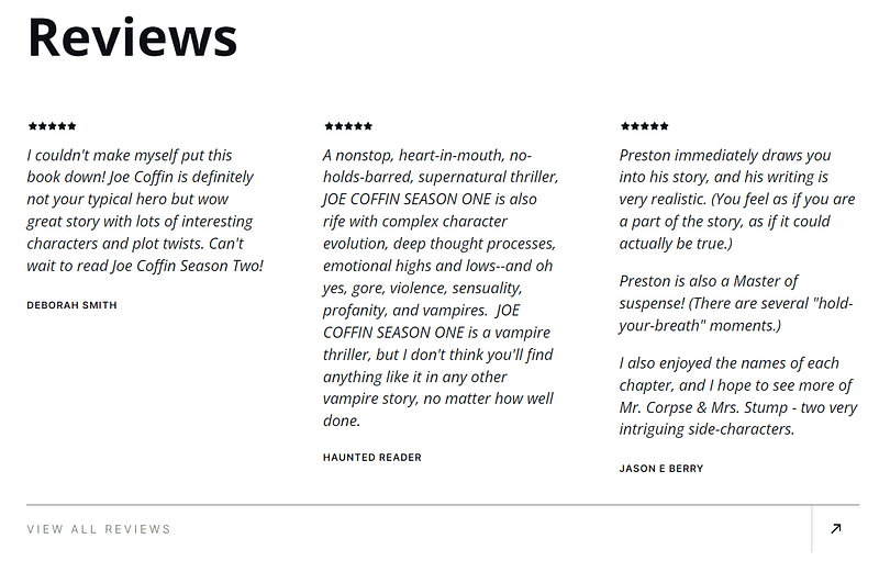 Ken Preston - Reviews