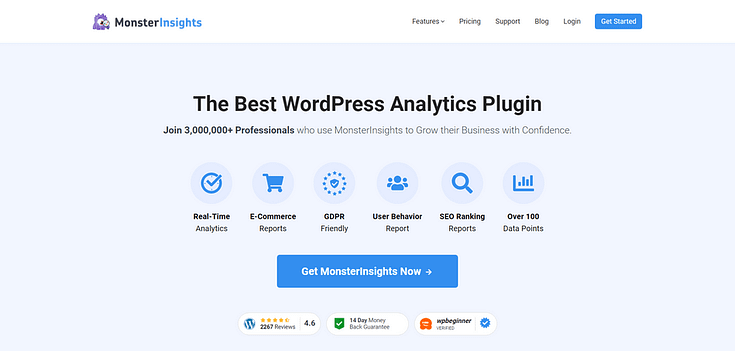 MonsterInsights, the best WordPress analytics plugin