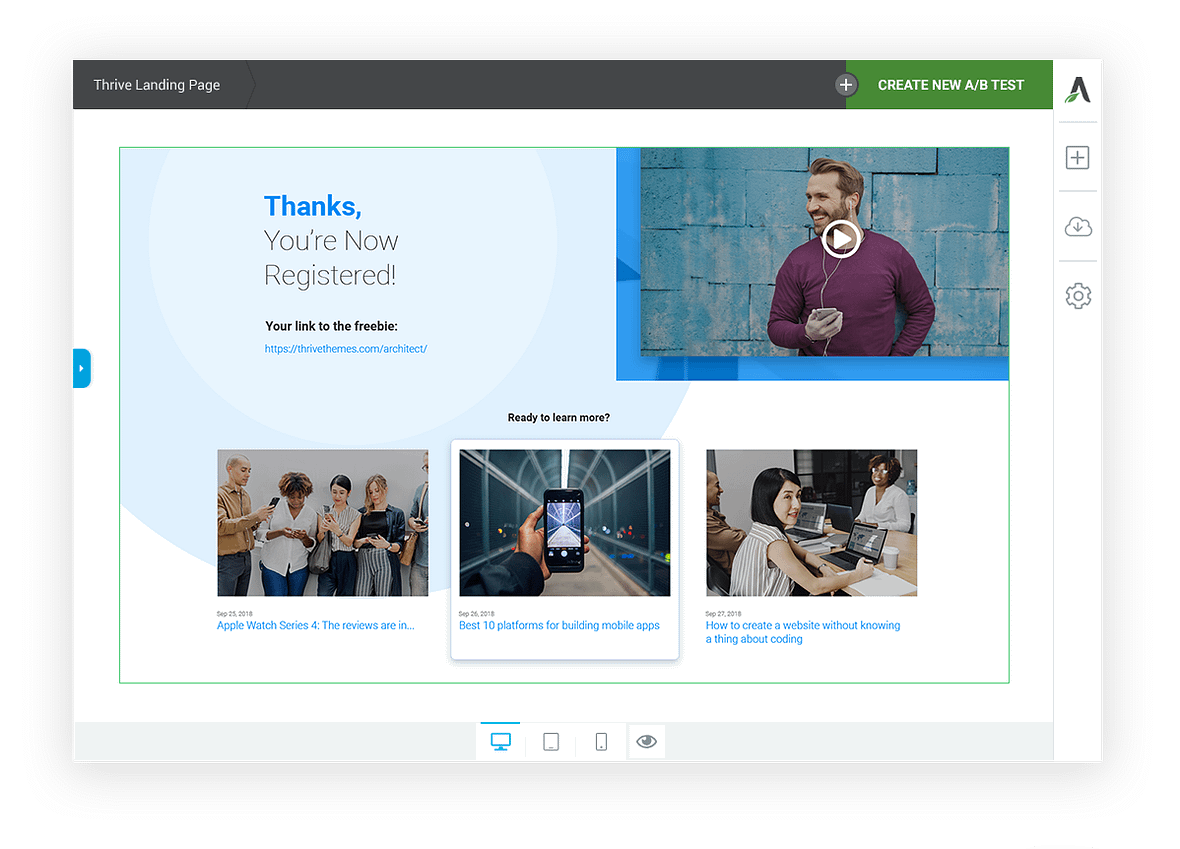 optimize_add-on Example landing page