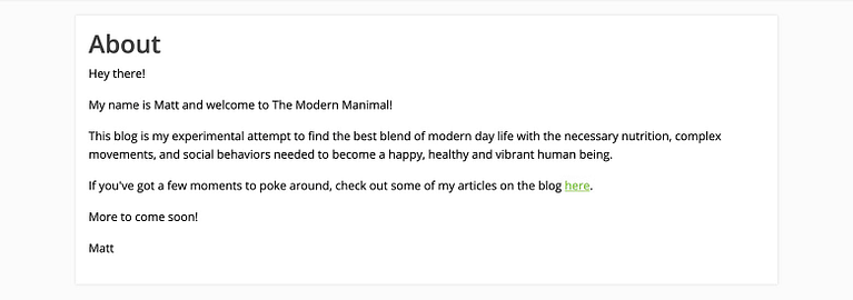 A pathetic About Page in need of some Block template design help