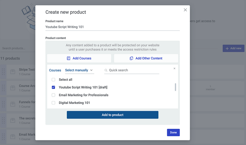 Create an Apprentice product