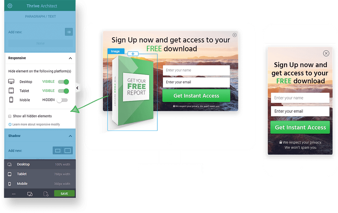 Leads Responsiveness image Mobile optimized opt-in form templates