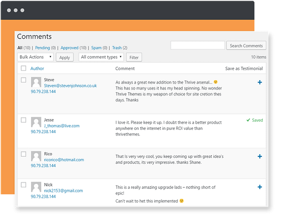Turn WordPress comments into testimonials