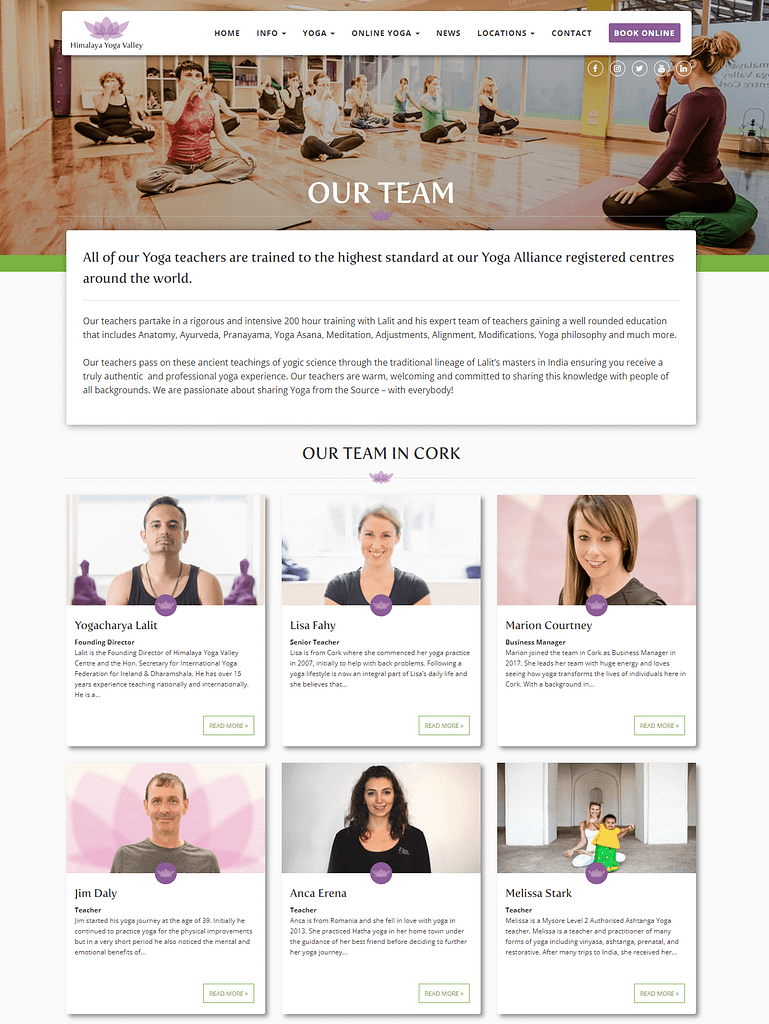Himalaya Yoga Valley Team Page